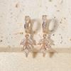 Luxury Leaves Zirconia Dangle Earrings for Women Jewelry