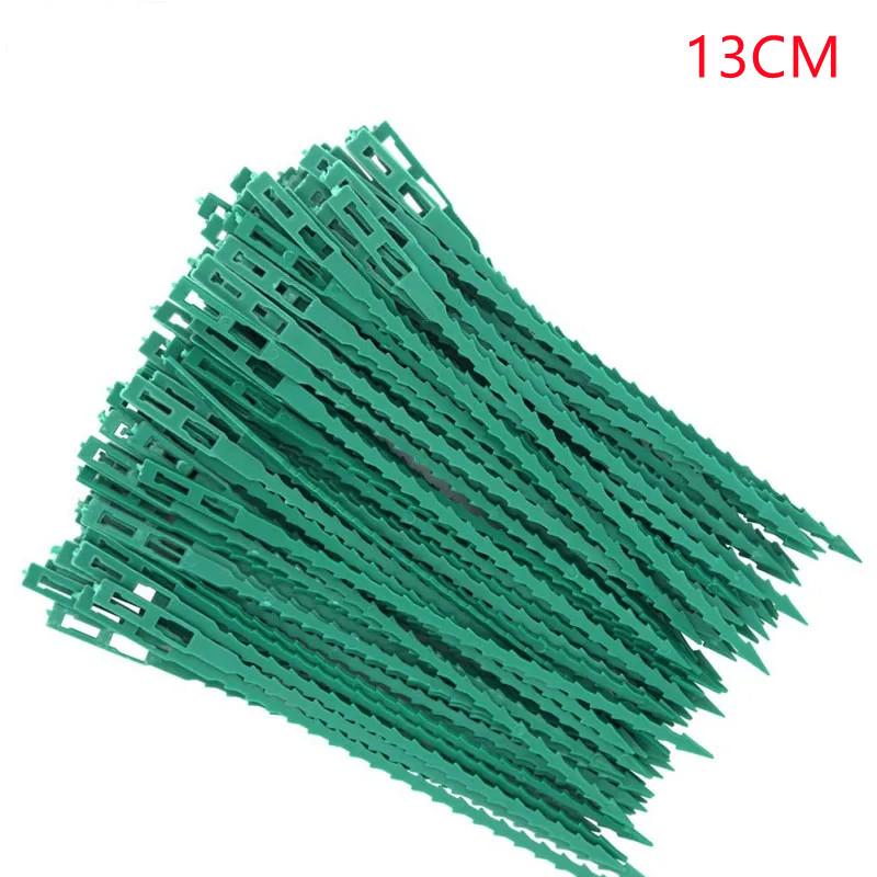 

50/100 шт. многоразовые садовые кабельные стяжки для поддержки растений, кустарников, крепеж для деревьев, нейлоновые регулируемые пластиковые кабельные стяжки, инструменты 50PCS