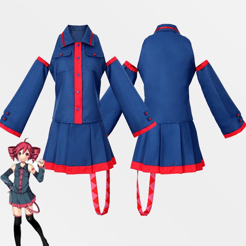 Anime Kasane Teto Cosplay Moodne Ühtne Kostüüm Parukas Vtuber Teto Sinine Kleit Ülikond Naistele Halloweeni Pidu Valem Ühtne Ülikond