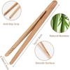 4 Stück Bambus-Toastscheren 18cm Toasterzange Teeklammer Pinzette Bambuszange für BBQ Frittiertes Brot Tee Kochen Küchenzubehör