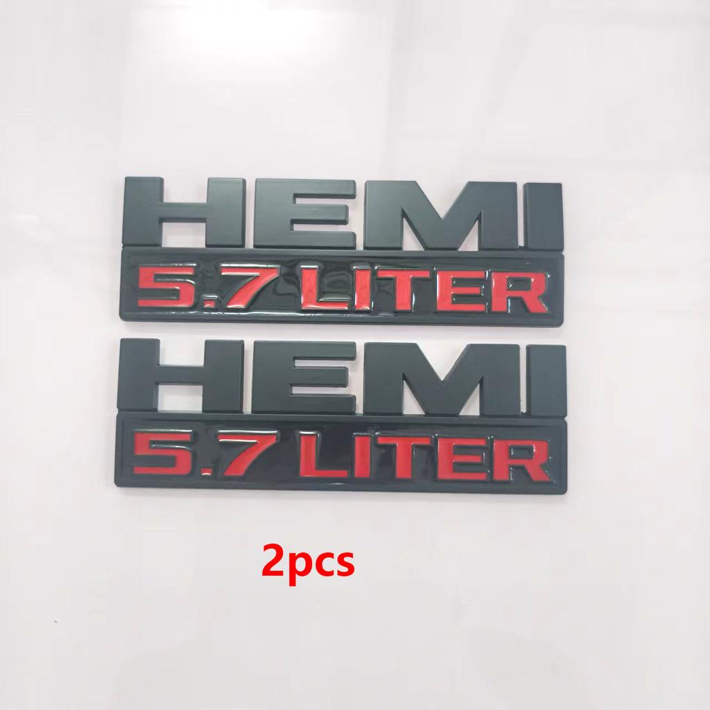 14.3cm Large Metal HE 5.7 LITER stickers are suitable for car trunk rear side body decorative decal accessories