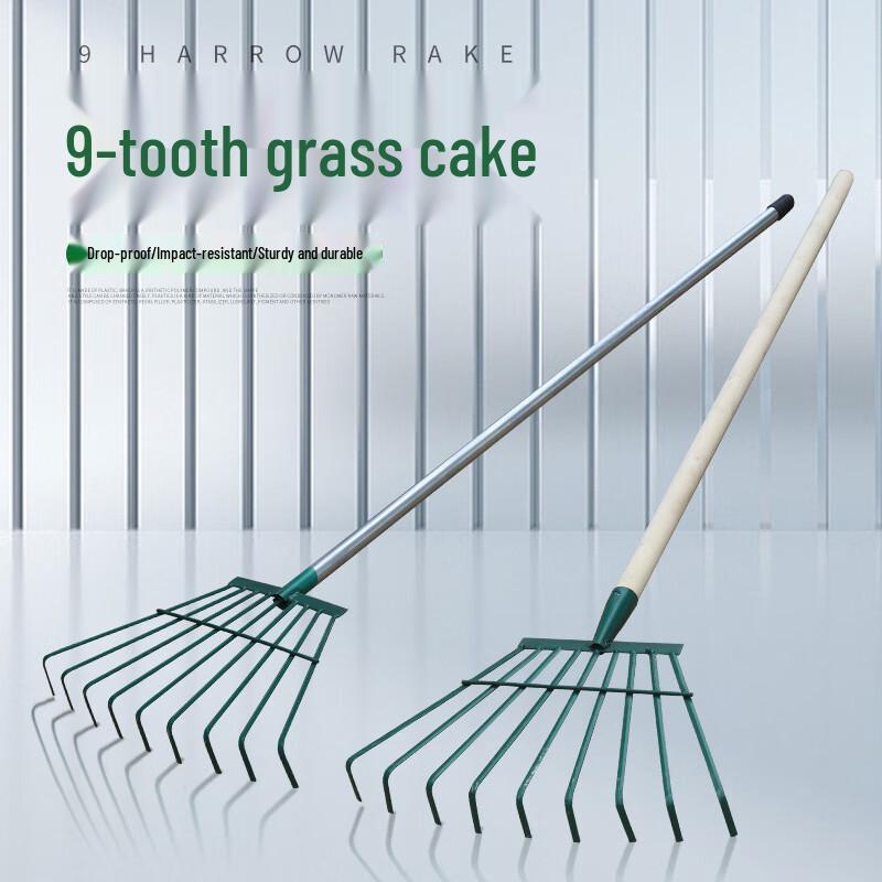 Garden Leaf Rake with Steel Handle
