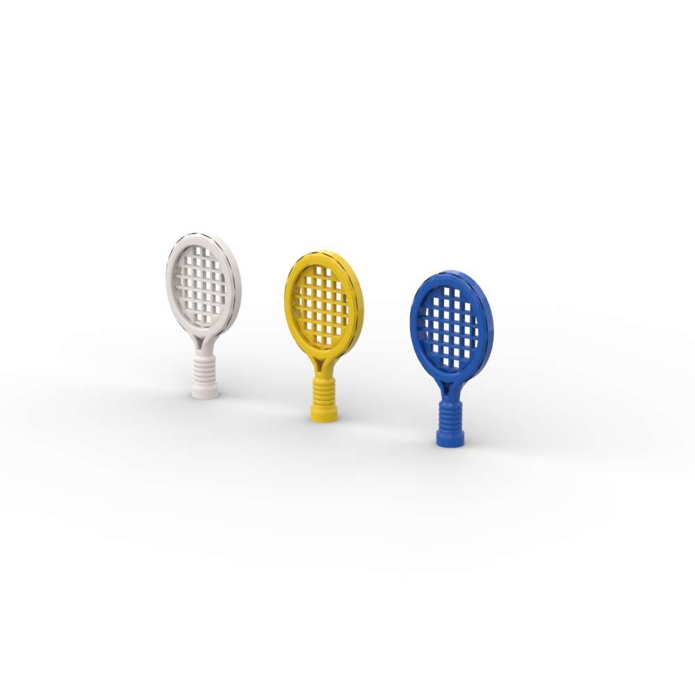 Professional Fishing Unisex Kids Moc 10Pcs 93216 Utensil Tennis Racket Building Blocks Handheld Props Part Bricks Assemble Particle Toys Children Birthday Gifts