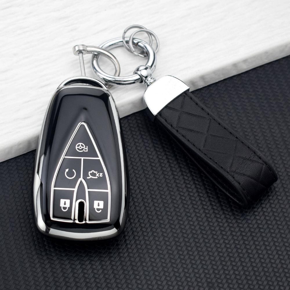 Anti-Scratch Key Cover For Changan Cs75 Plus Cs55 Plus Cs35 Plus Unit Unik Oshan X7 X5  Tpu 3/4/5 Buttons Car Key Case Keychain