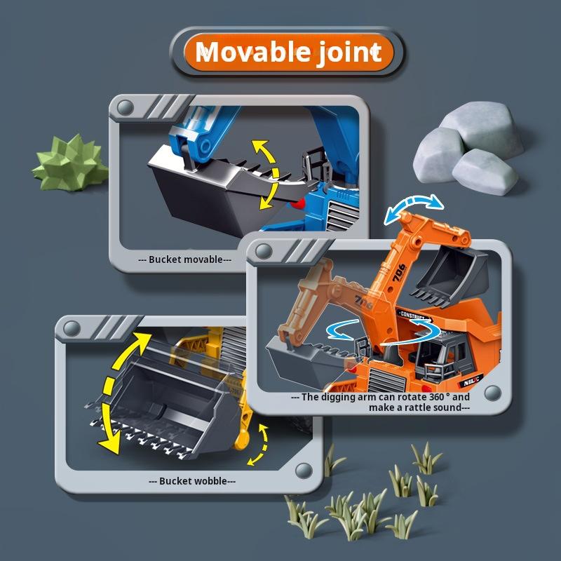 Children's Toys Inertial Digging Bulldozing Catapult Track Engineering Vehicles Story Machines Kindergarten Gifts