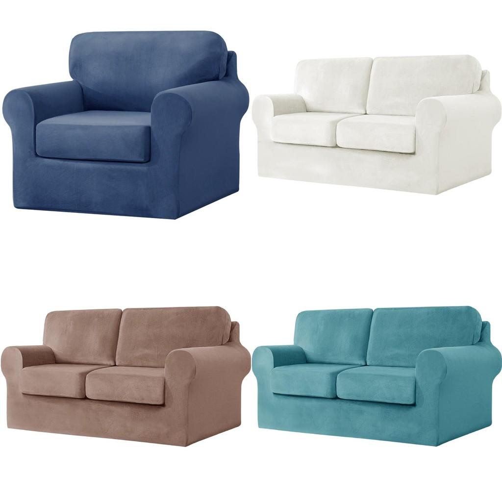 Elastic Polyester Sofa Cover For One Two Three Seat Sofas With Antiwrinkle And Easy Clean Functionality