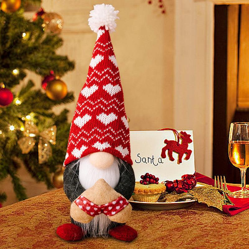 

Valentine Gnome Plush Plush Gnomes With Heart For Valentine s Day Dwarf Figurines Tabletop Centerpiece Home Decoration For