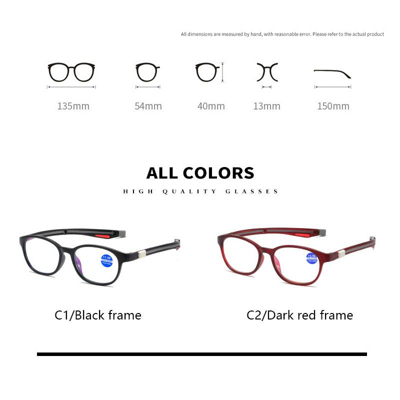 Magnetic Reading Glasses With Neck Hanging Reading Glasses With Magnet For Both Men And Women Round Frames Reader 1.0 2.0