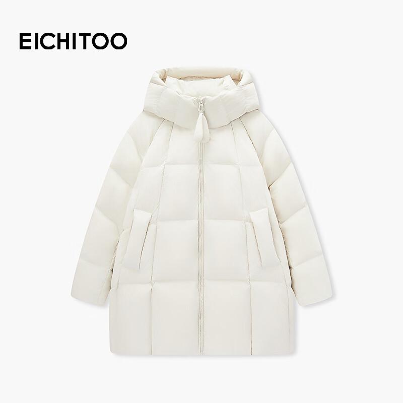 EICHITOO Women's Mid-length Hooded Down Jacket