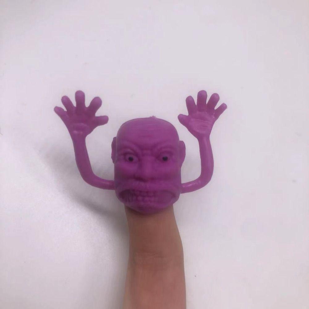 5pcs Ghost Head Ghost Head Finger Toys Plastic Halloween Ghost Finger Puppet Toy  Storytelling