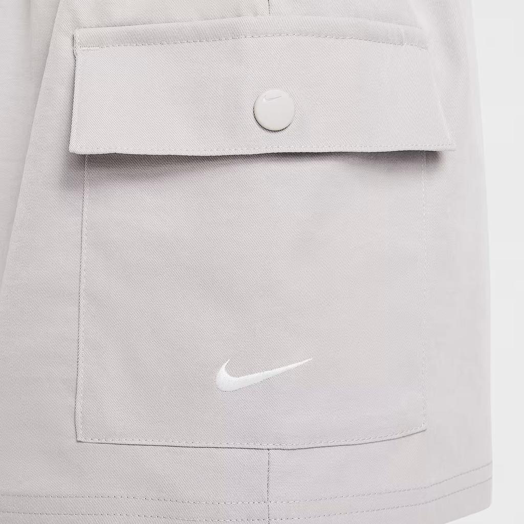 Nike Sportswear Swoosh Cargo Comfortable Soft Casual Shorts Kids shorts Academy-Grey White HF8178-009