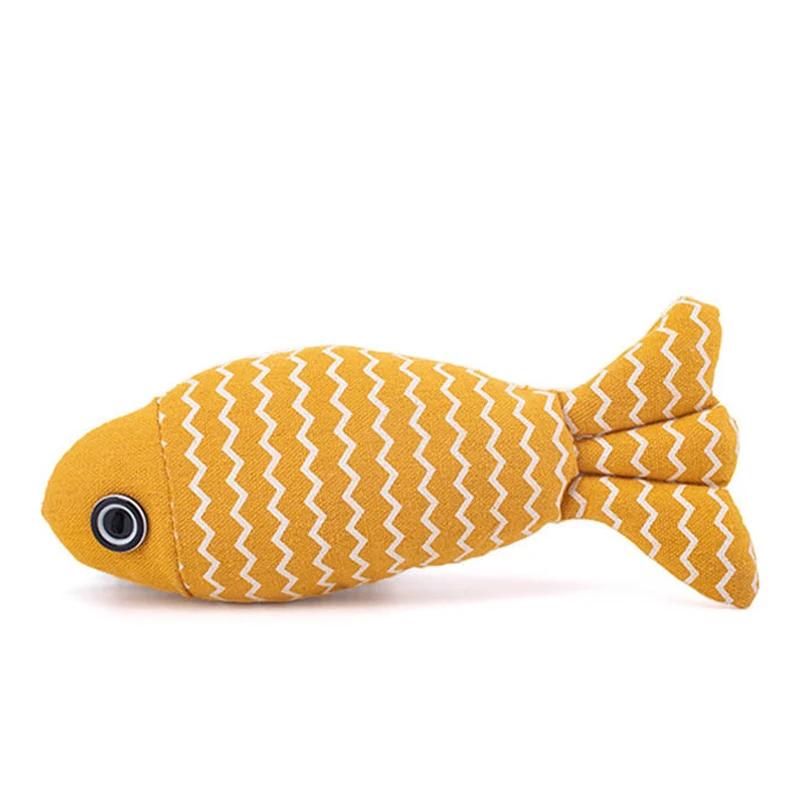 

Plush Wavy Little Fish Cat Toy for Kitten Exercise and Play Indoor Cat Toy Pillow for Pets Household Supplies