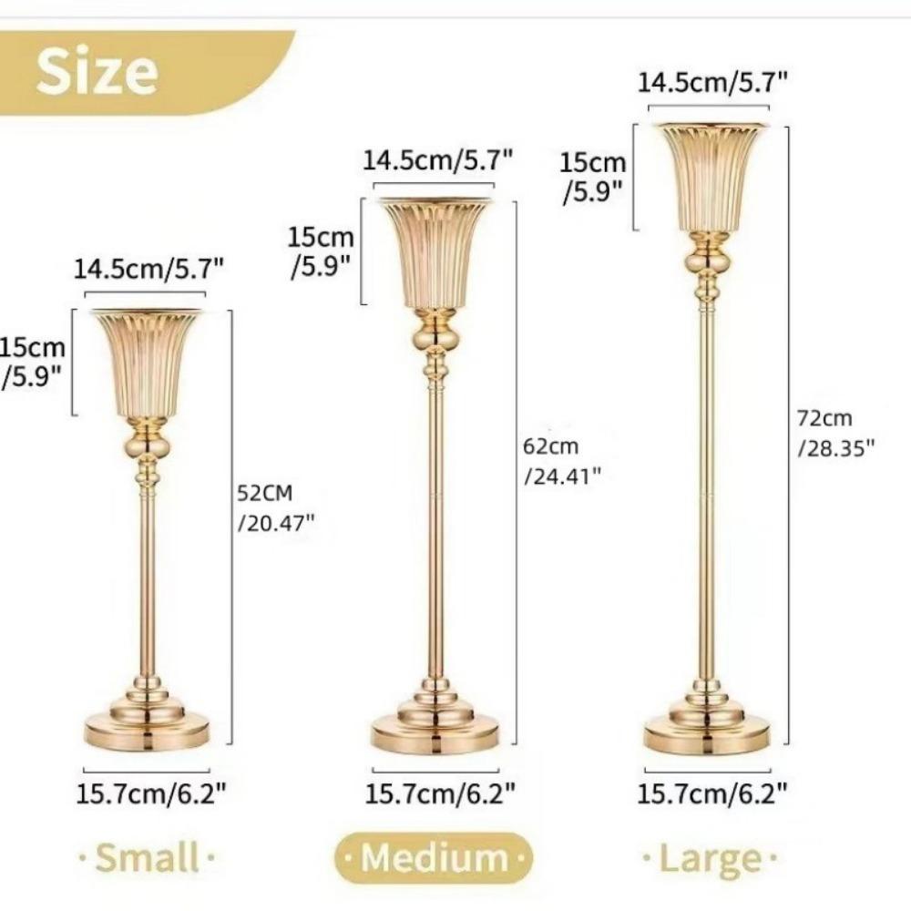 Metal Artificial Flower Vase Golden Table Flower Vase Luxury Flower Vase  Home Decoration