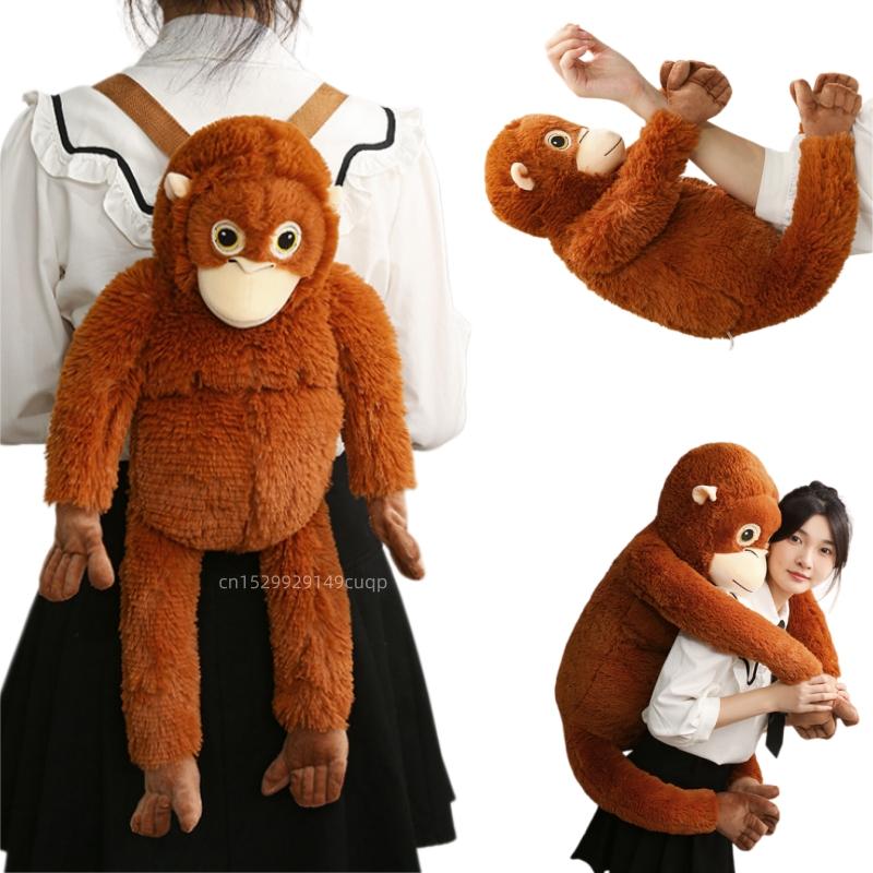 30/60/90cm Kawaii Simulation Monkey Plush Doll Backpack Long Arm Gorilla Animal Stuffed Toy Home Decoration Gift For Children