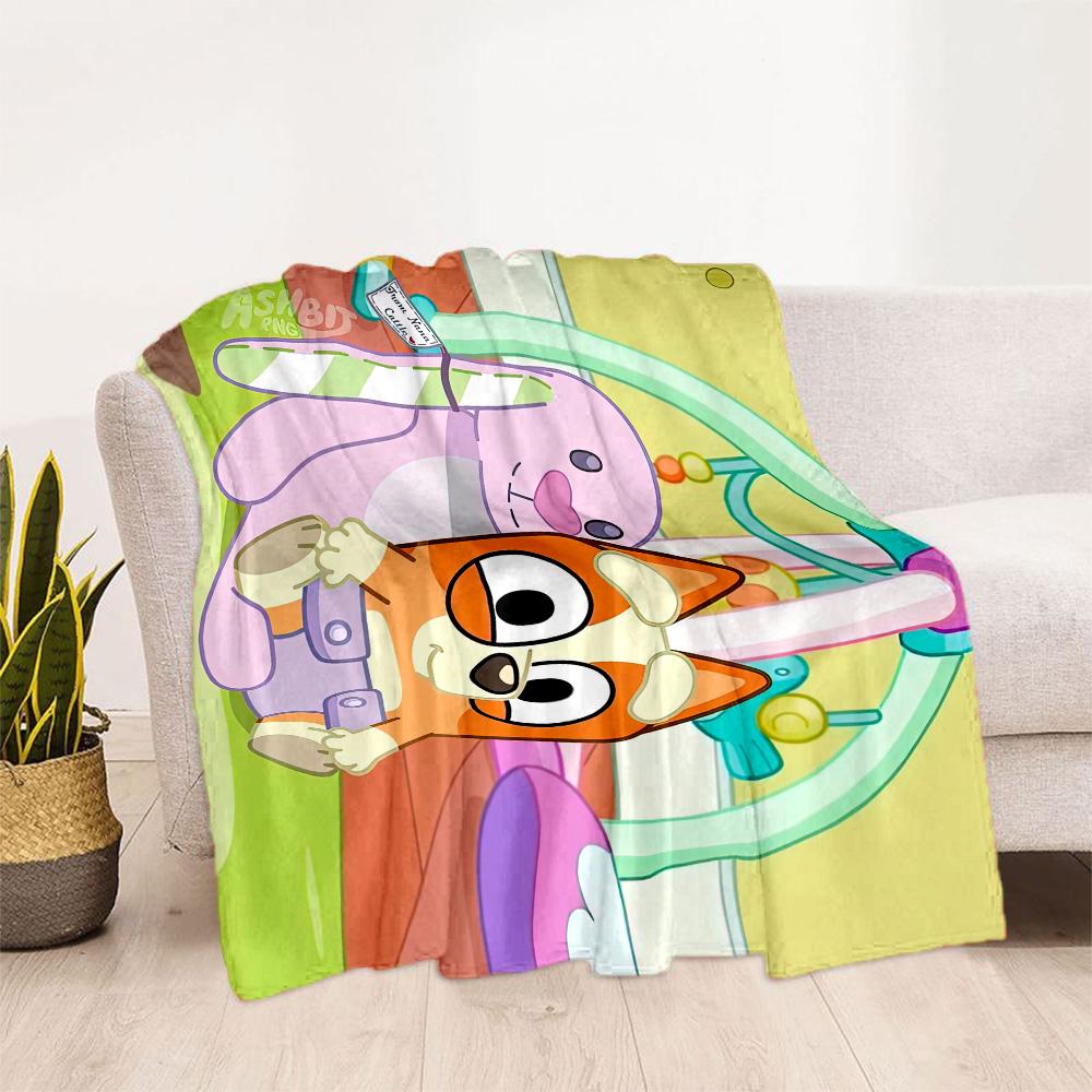 Bluey Style Blankets are suitable for living rooms,making them an ideal choice for outdoor travel and gifts.