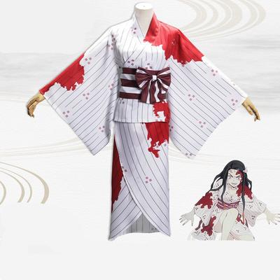 Demon Slayer: Kimetsu No Yaiba Women Kamado Nezuko Costume Kamado Nezuko Kimono Blood Dress Costumes