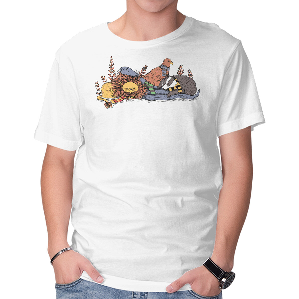 Unisex Crew Neck T-Shirt Magical Nap Graphic Short Sleeve Casual Tee L