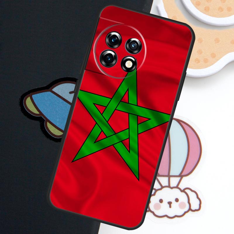 Morocco Moroccan Flag Case For OnePlus Nord 5 CE 3 4 Lite N20 N30 OnePlus 15 13 12 11 10 Pro 10T 12R 13R 15R Cover