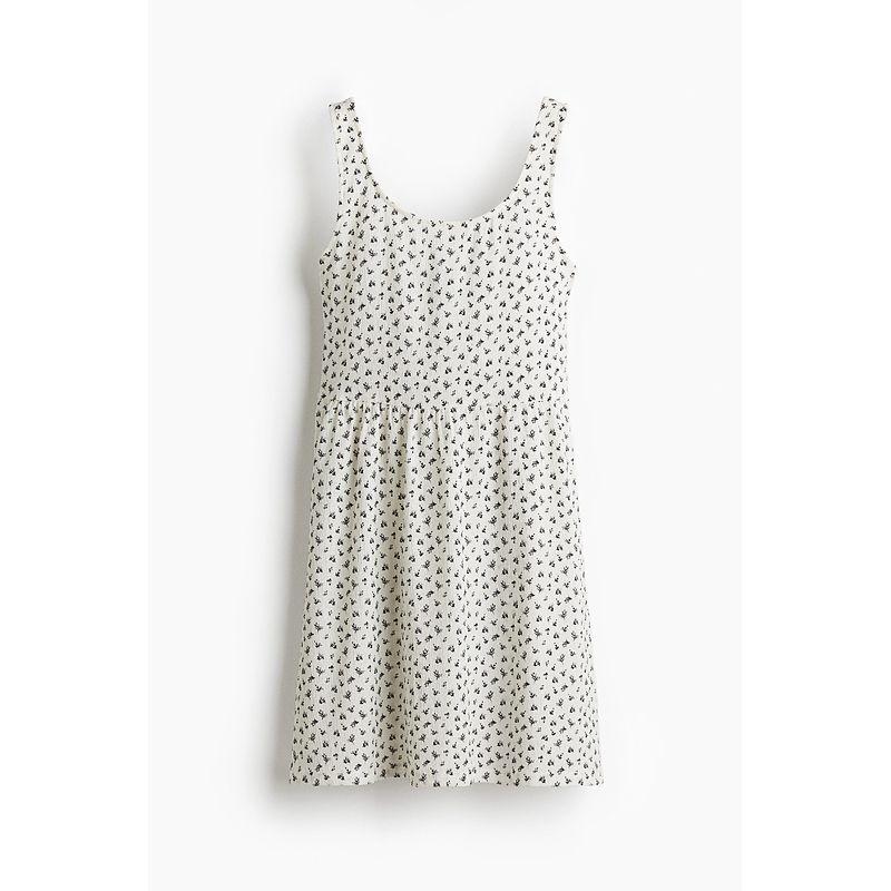 

HM2 Женская одежда Цветы Платье 2025 Лето Новое На бретелях Без рукавов Плиссированное Вязаное платье Платье 1295707