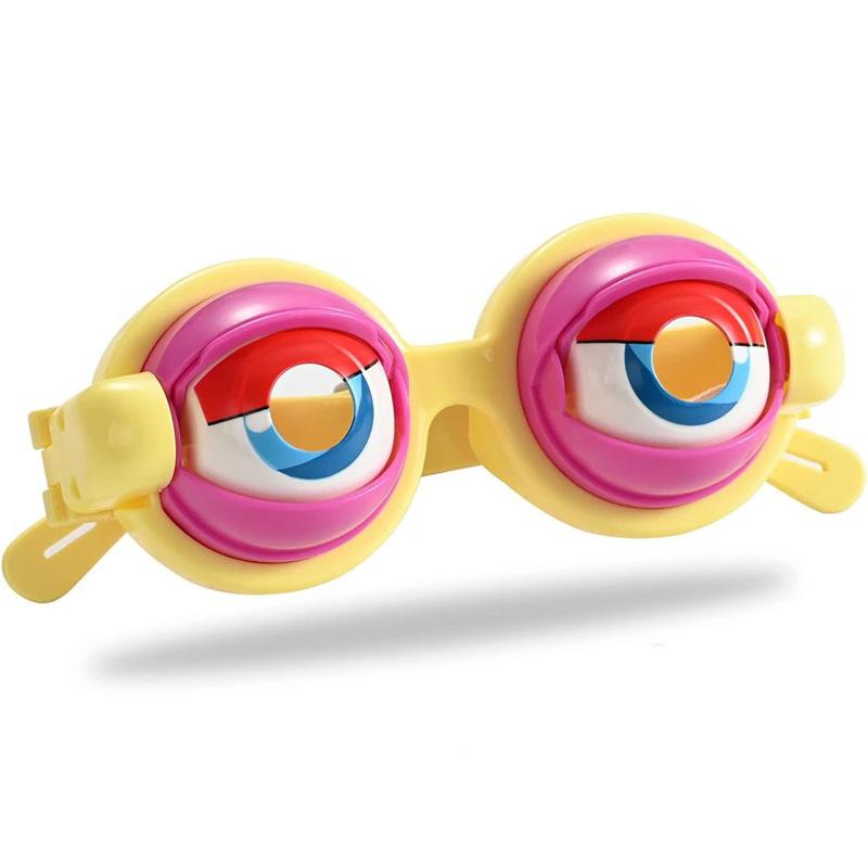 Creative Novelty Pull String Winking Trick Glasses Spoof Funny Crazy Glasses Toys Gifts for Adults and Children