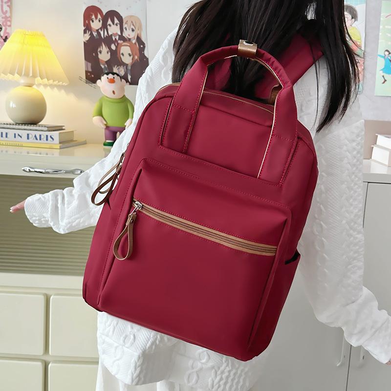 Schoolbag new college students multi-functional commuter bag travel simple backpack portable backpack junior high school students tutoring bag