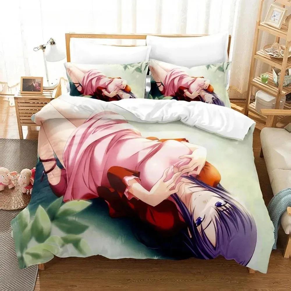 Comforter Cexy Girl Highschool Of The Dead Bedding Set Bedroom Soft Modern S Comefortable And Comforter (quilt)-EU Single(135*200cm)3pcs