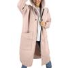 Women's Fashion Casual Plus Size Hooded  Long-Sleeve Solid Jacket