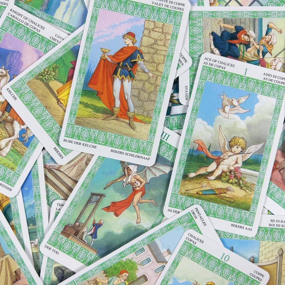Tarocchi Lenormand Mazzo da 78 Carte 10,3*6 cm Strumento per Divinazione Lettura della Sorte Carte da Gioco