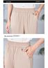 Mom's Summer Thin High-Waisted Elastic Pants - Casual Straight-Leg for Middle-Aged and Elderly Women
