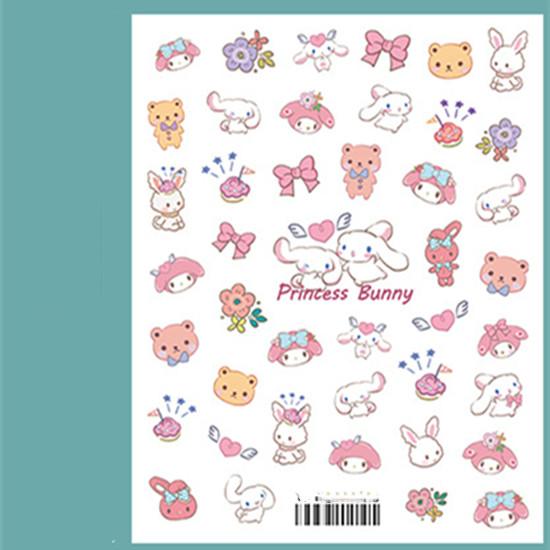 1pc 3D Nail Stickers Spring Summer Natural Flower Leaves Simulation Dried Flower Dragonfly Nail Applique Water Slides Decoration