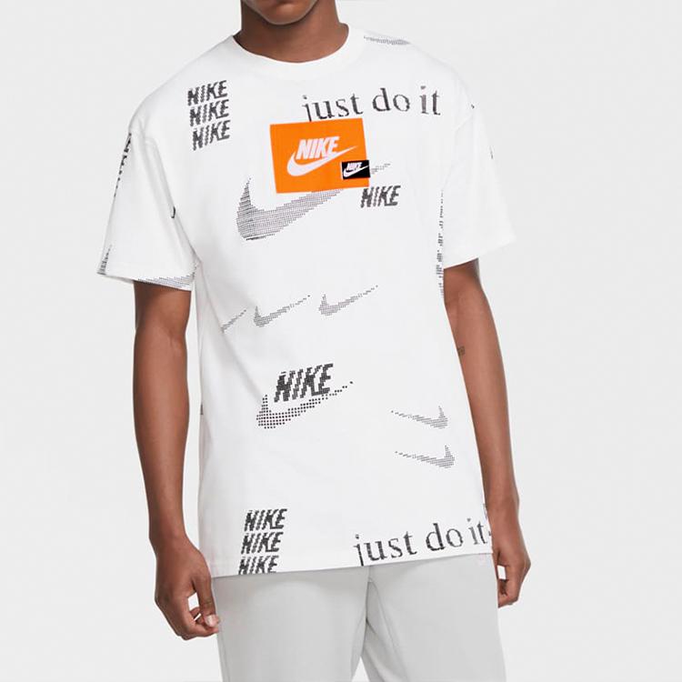 Nike Logo Graphic Crew Neck T-Shirt Men Tops White CW0378-100