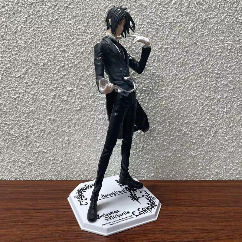 22cm Kuroshitsuji Black Butler Sebastian Michaelis Anime PVC Figure Statue Desktop Decoration Gift