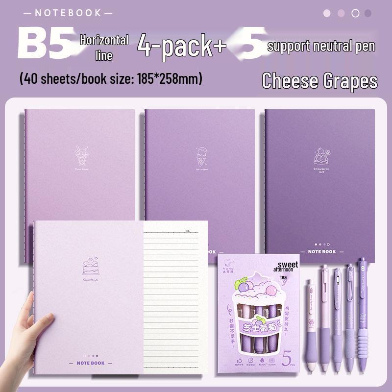 Gradient Soft Cover Notebook - Large Size, Thick, for Middle & High School Students