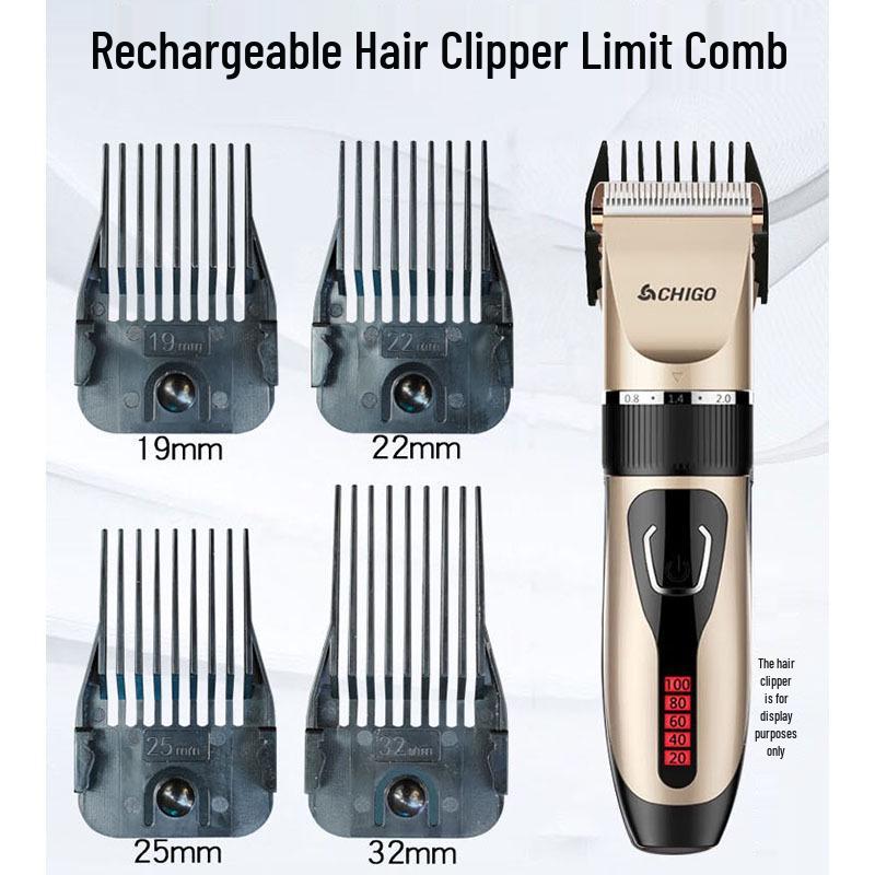 

Бездротова машинка для стрижки волосся з зарядною базою та насадками 19-32 мм 19mm Comb