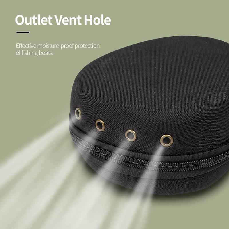 Portable Fishing Reel Bag Protective Case Black 16.5Cm Waterproof Eva Outdoor Cover Boxs For Spinning Reel Fishing Tools Tackles