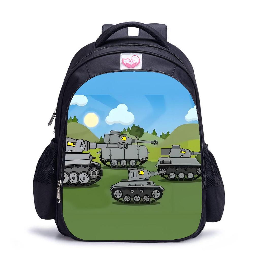 World of Tanks Schoolbag: Kids' Large Capacity Casual Backpack in Three Sizes