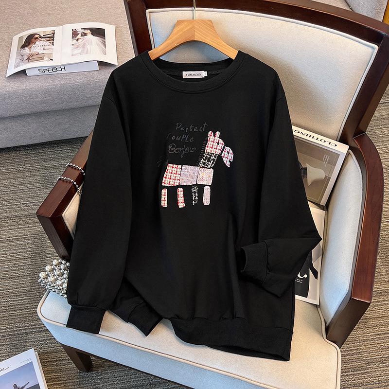 Loose-Fit Autumn Hoodie: Sizes Up to 350 Jin (Bust 150/160/170)
