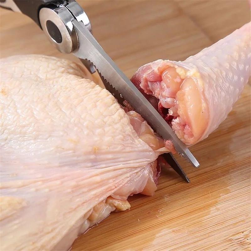 Multifunction Kitchen Scissors with Shell Stainless Steel Poultry Chicken Bone Cutter Meat Shear