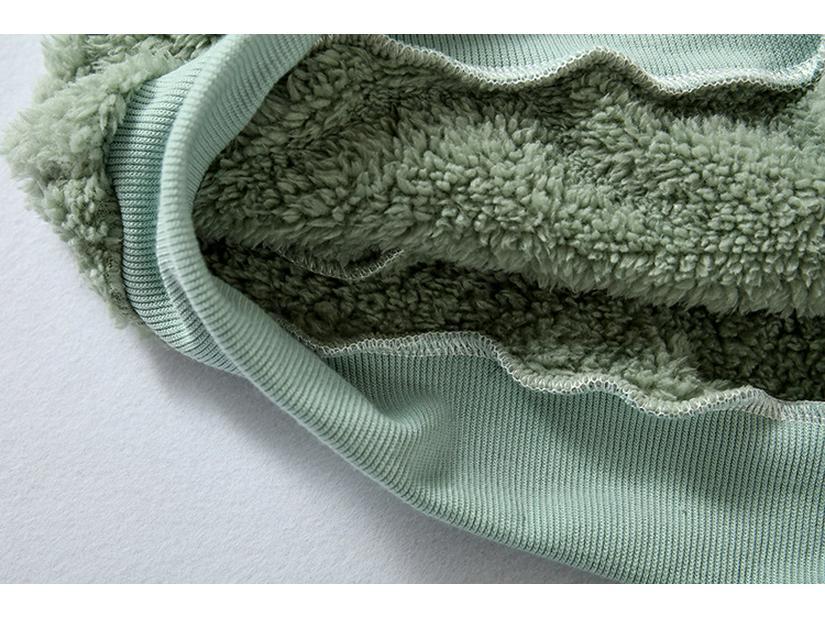 Autumn/Winter Plush Zipper Hooded Jacket