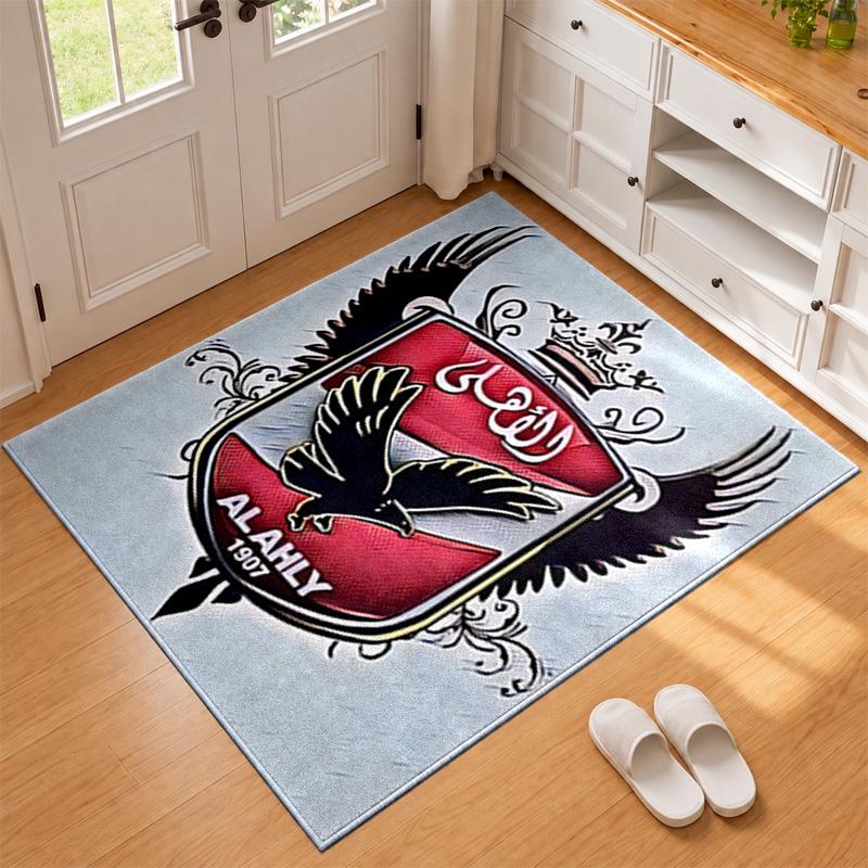 Al Ahly FC Carpet Door Mat for Living Room or Bedroom Protective Mat Under Chair Office Decoration Christmas Gift Birthday Present