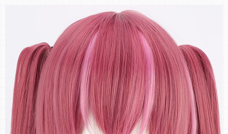 Muyu Amagase Cosplay Wig, Red and Pink Mix, Heat-Resistant, Perfect for Cosplay, Photoshoots, and Festivals
