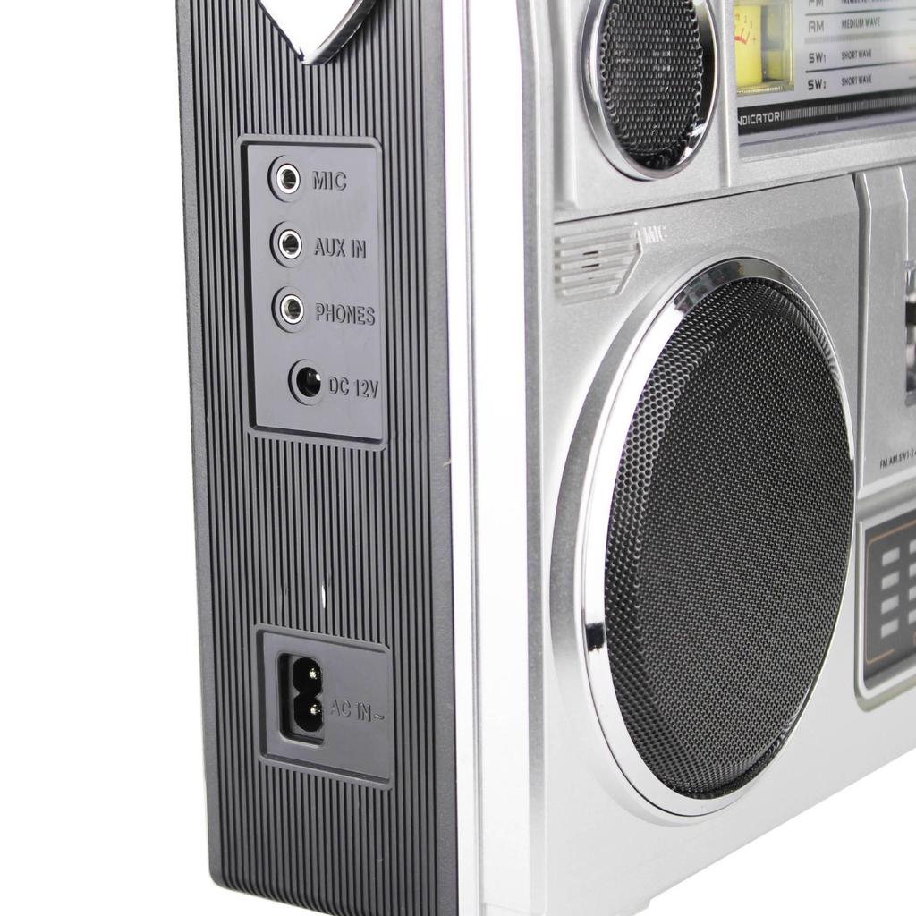Multi-Functional FM Radio and Tape Player with Dual Speakers for Seniors