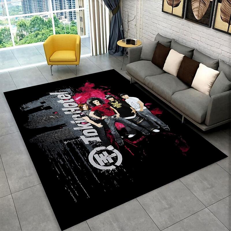 Rock Band Tokio Hotel Bill Kaulitz Carpet Rug for Bedroom Living Room Sofa Playroom Doormat Home Decor,Kid Area Rug Non-slip