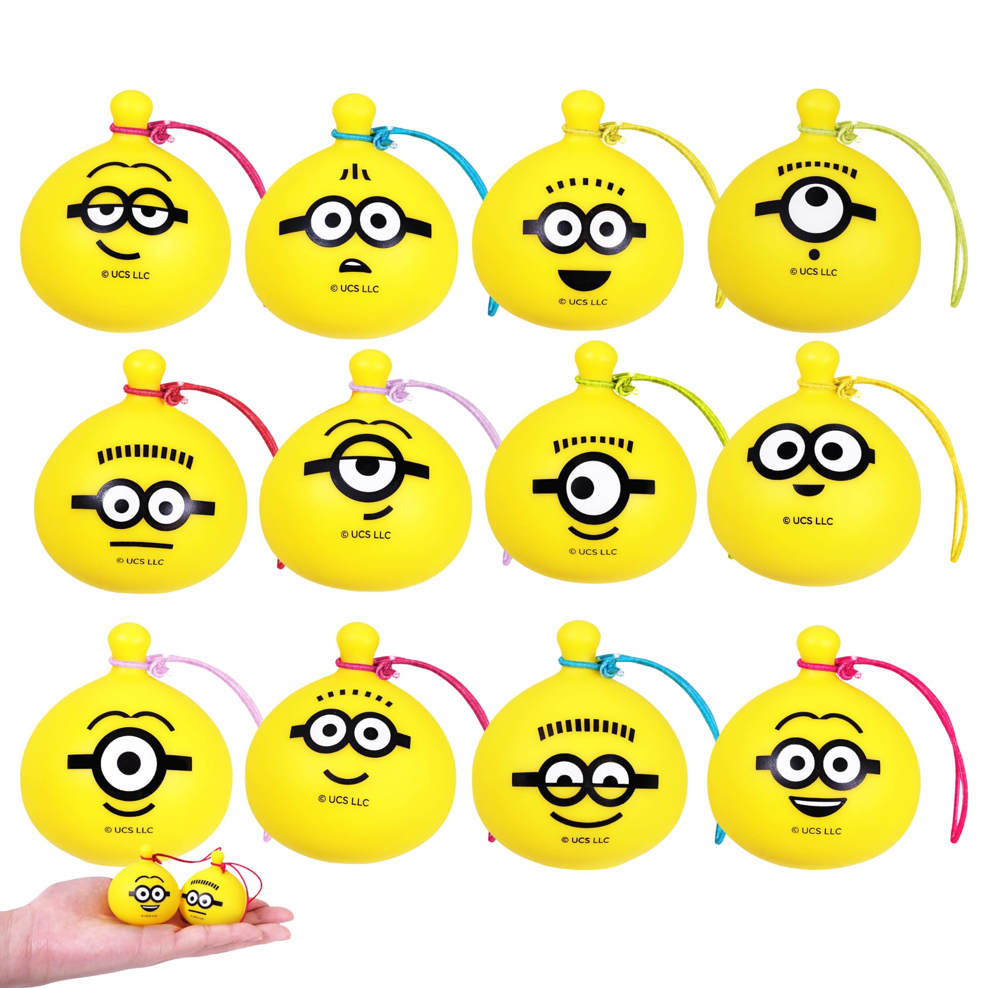 

[Great Festival Supplies] Floating Minions Yo-Yo Straps, 12 Varieties, Large Bag of 50, Prizes [Festivals/Events/Kids Parties/Street Vendors/Festival