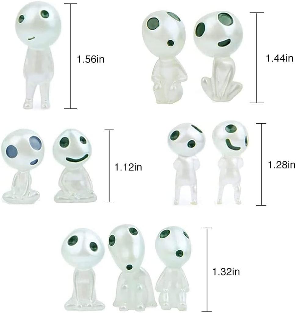 Set of 10 Luminous Tree Elf Resin Tree Elf Fairy Movie Character Cute Collectible Luminous Micro Landscape Garden Decorations for Garden Glow in the