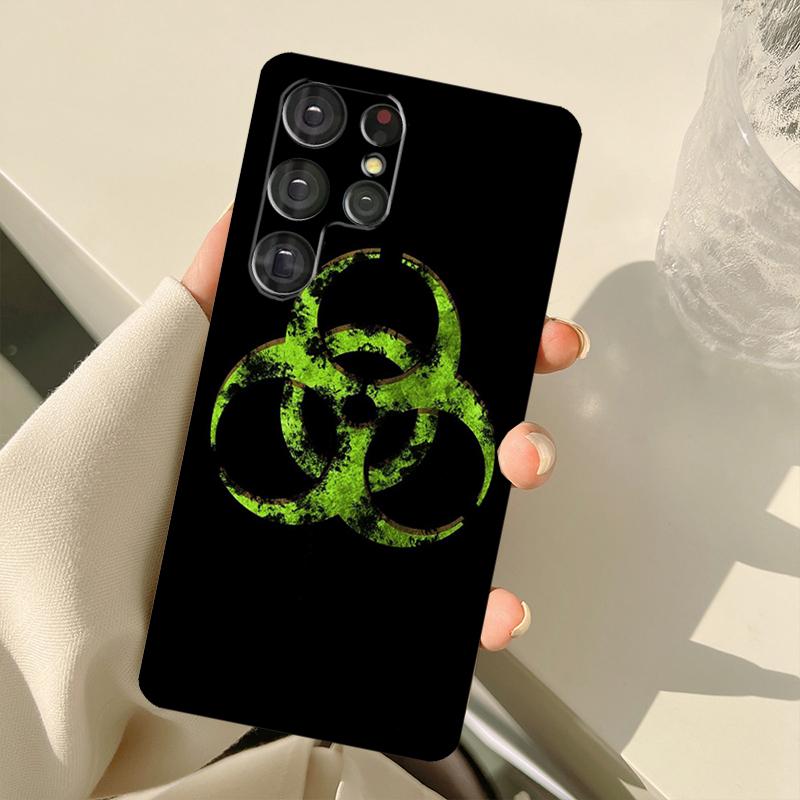 Biohazard Symbol For Samsung Galaxy S23 S22 Ultra S21 S20 FE S8 S9 S10 Note 10 Plus Note 20 Ultra Phone Case