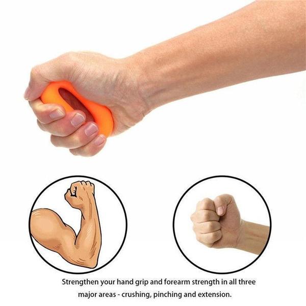 Silicone Strengthener Finger Stretcher Hand Grip Fitness Fidget Toy Balls Muscle Power Training Rubber Ring Exerciser