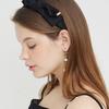 LOVUEE Black Cashmere Blended Wool Bow Headband
