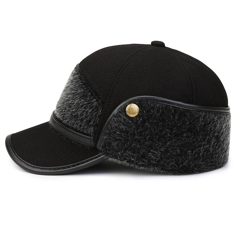 Winter Protection Ear Hat Middle Aged Elderly Made Warm Cotton Thickened Velvet