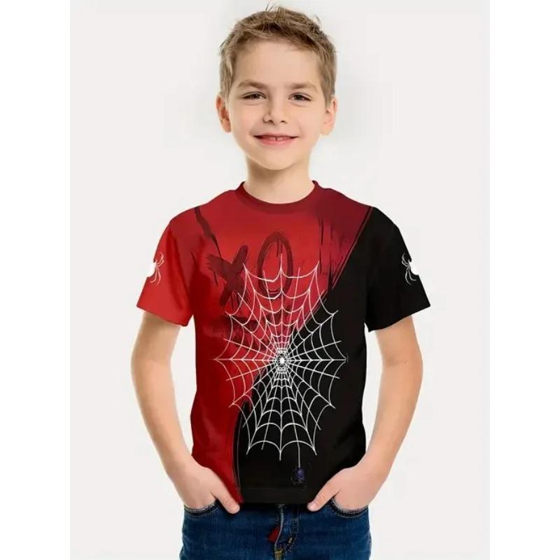 Children's Clothing Boys Tshirt Short Sleeve Girl T-Shirt 3D Cartoon Casual Round Neck Tees Kids Summer Clothes Tops